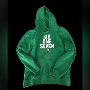 Celtics NBA Green Sweatshirt Hoodie 617 Six One Seven Large L